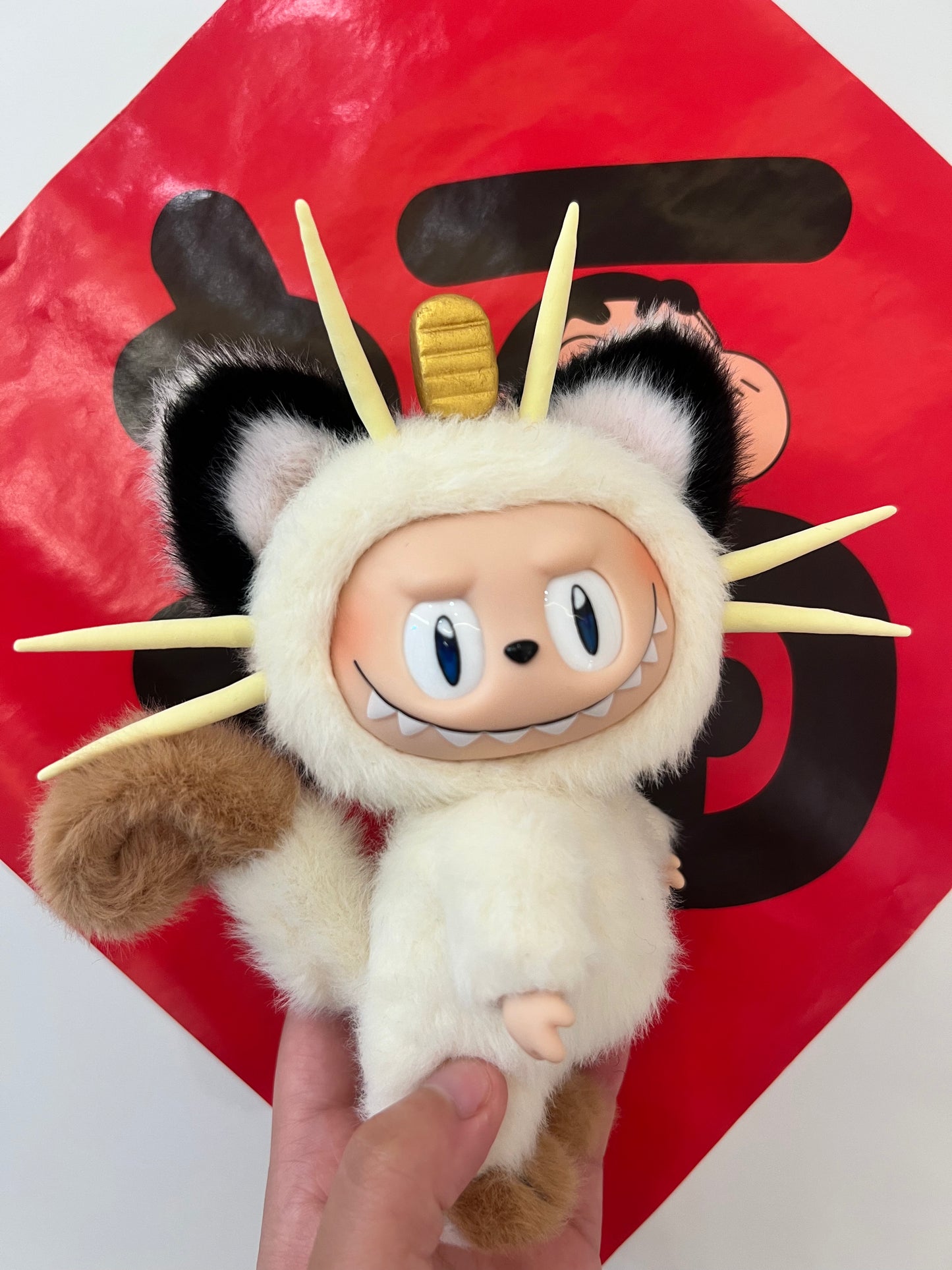 Custom Labubu x Pokémon Meowth - Zhanzhan&Jiangjiang