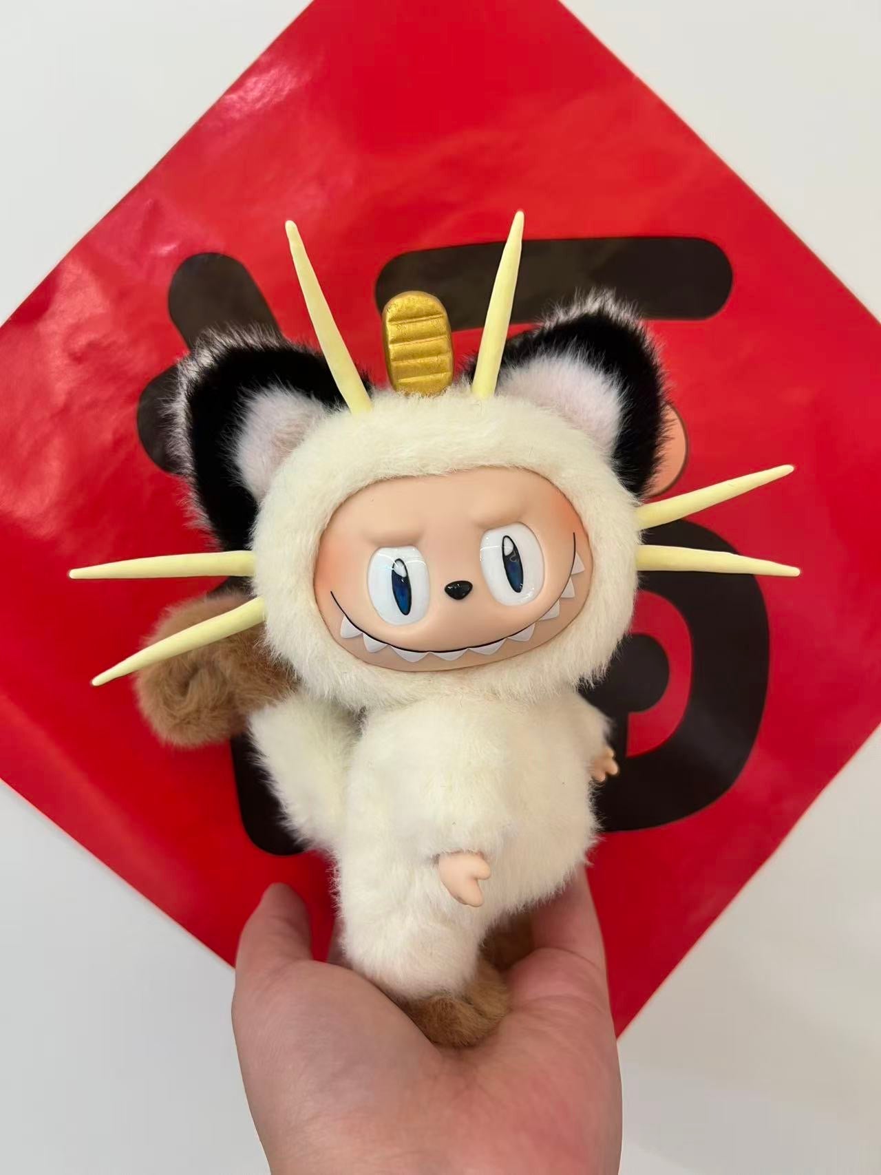 Custom Labubu x Pokémon Meowth - Zhanzhan&Jiangjiang