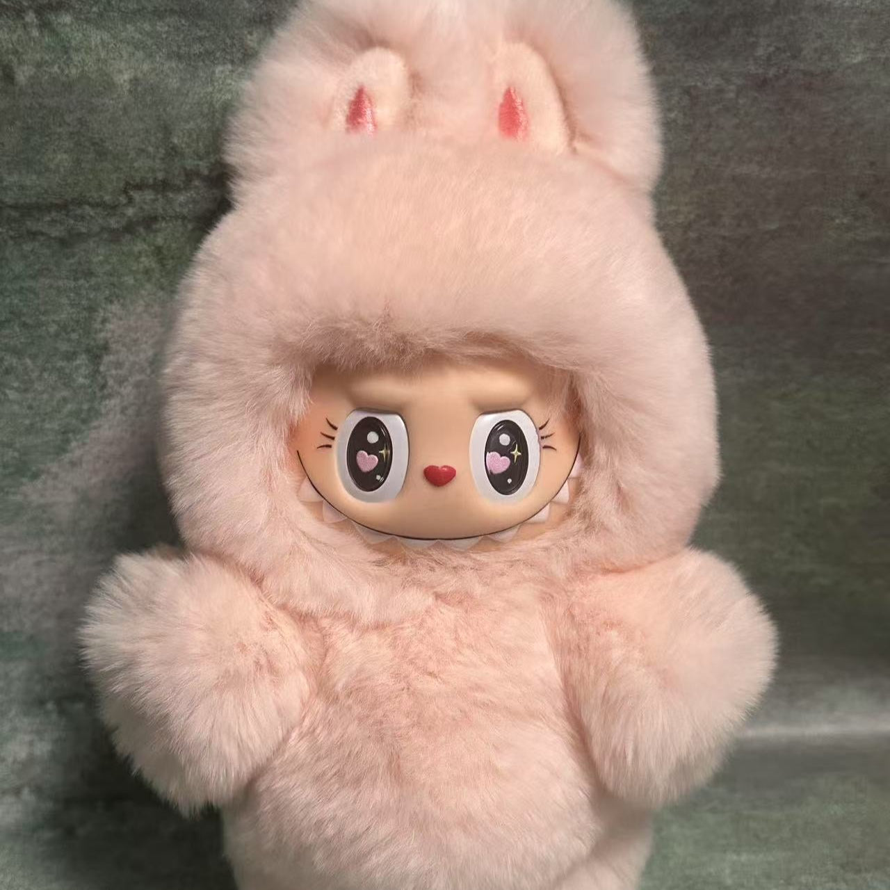 Custom Labubu Fluffy Pink-April