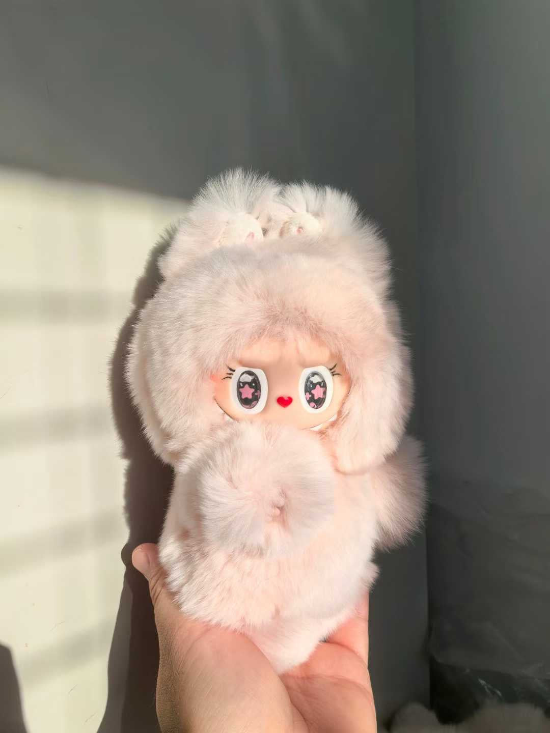 Custom Labubu Fluffy Pink-April