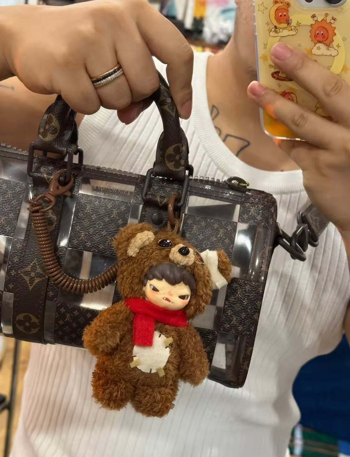 Custom Hirono Secret Fluffy Bear Figure-Emo