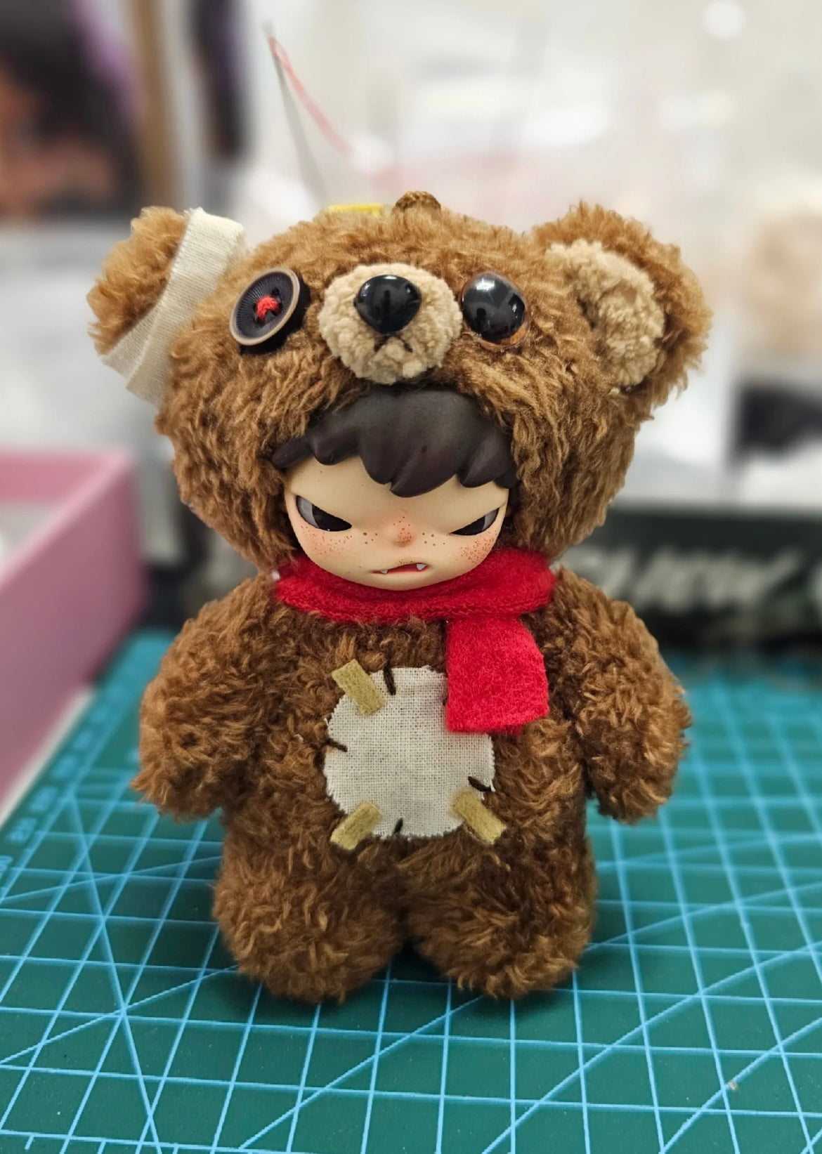Custom Hirono Secret Fluffy Bear Figure-Emo
