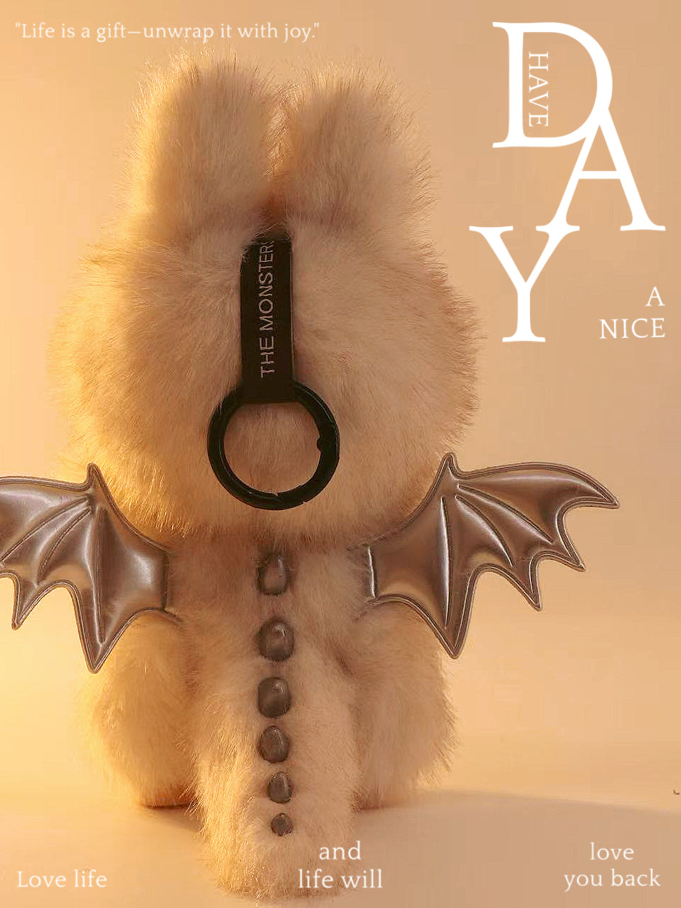 Custom Labubu Fluffy White-Jiangjiang