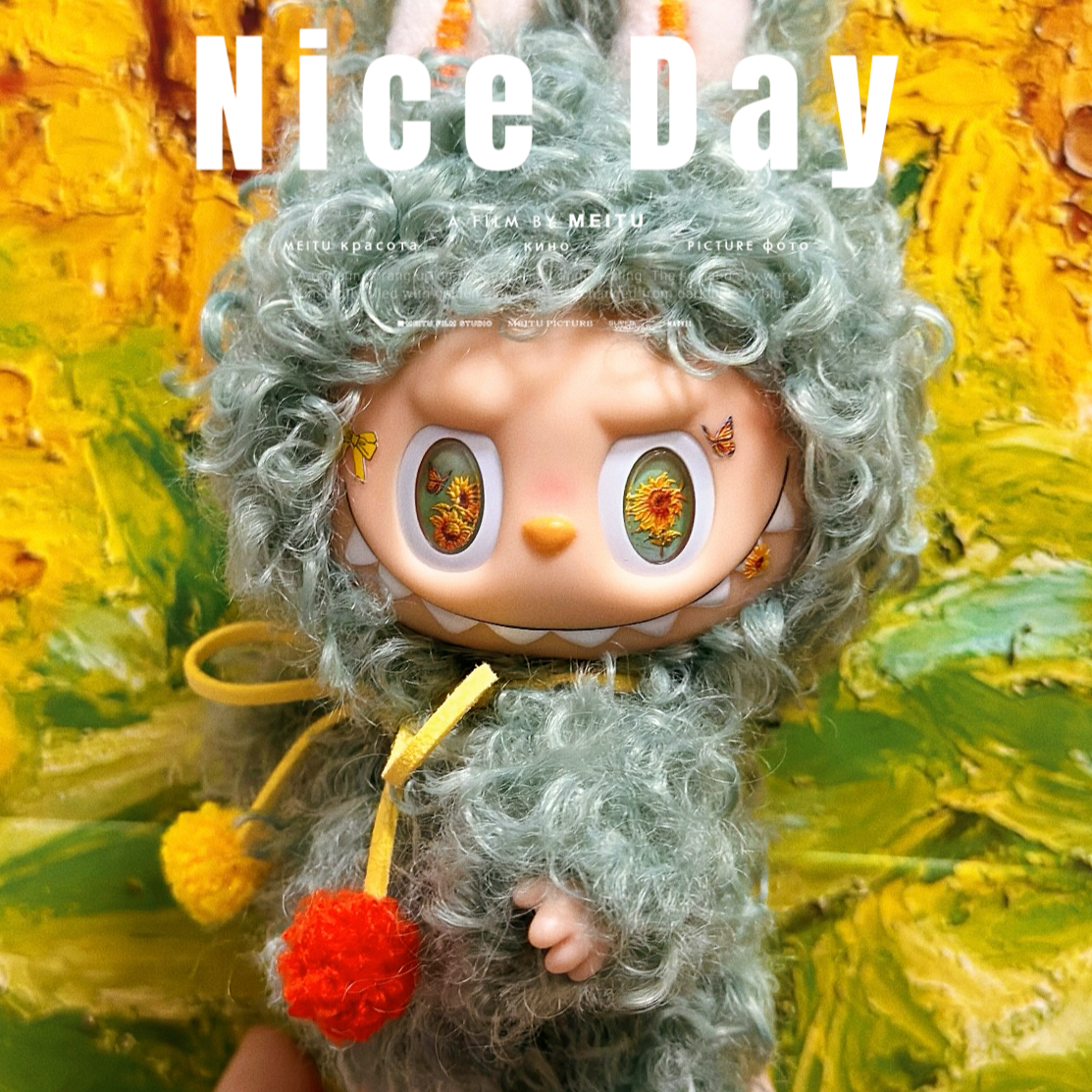 Custom Labubu Van Gogh's Green Sunflowers-April