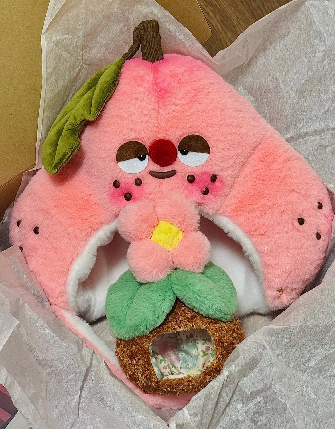 Labubu Pink&Yellow Pear Headpiece-Ye Chestnut