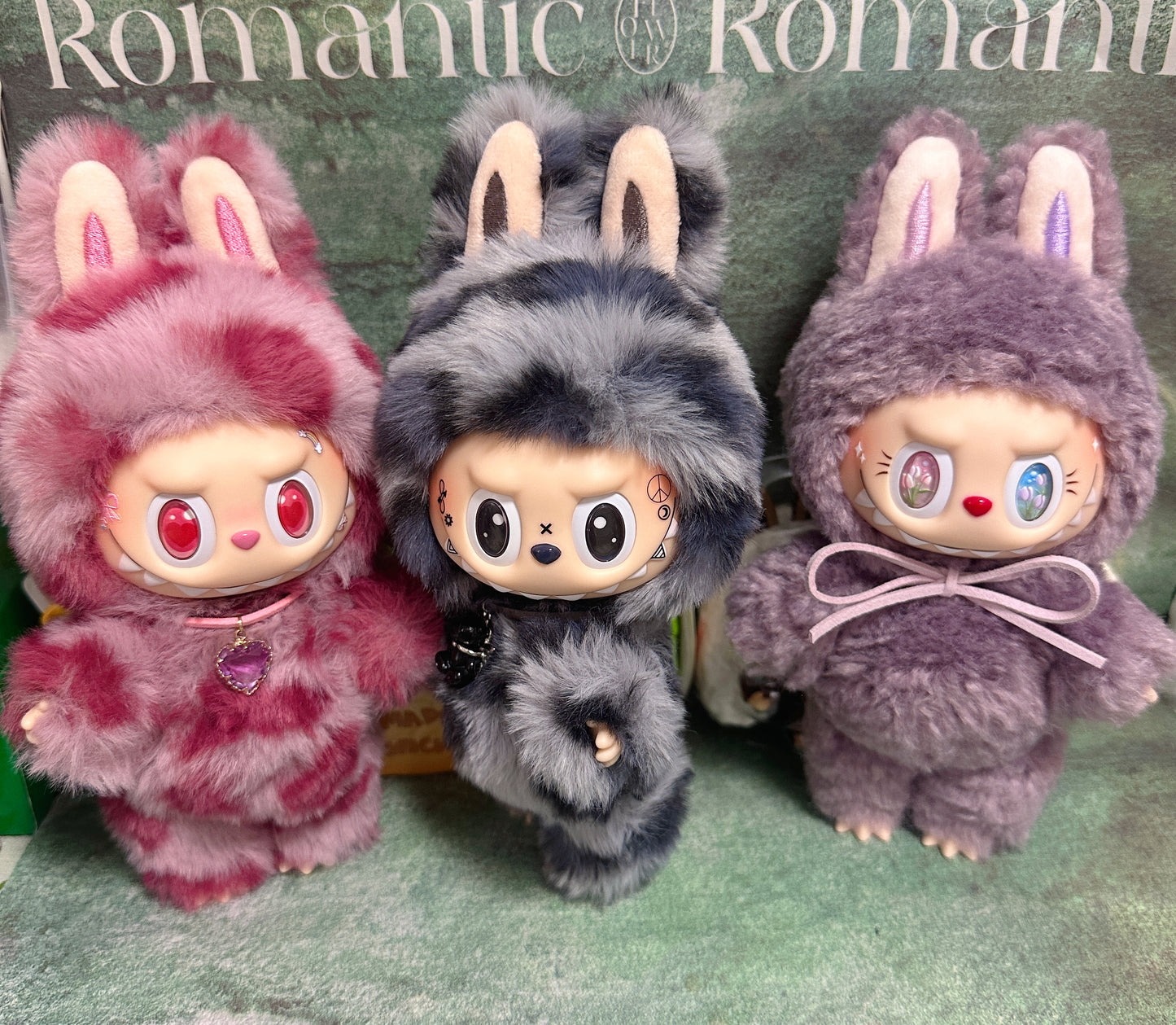 Custom Labubu Pink&Gray Leopard - April