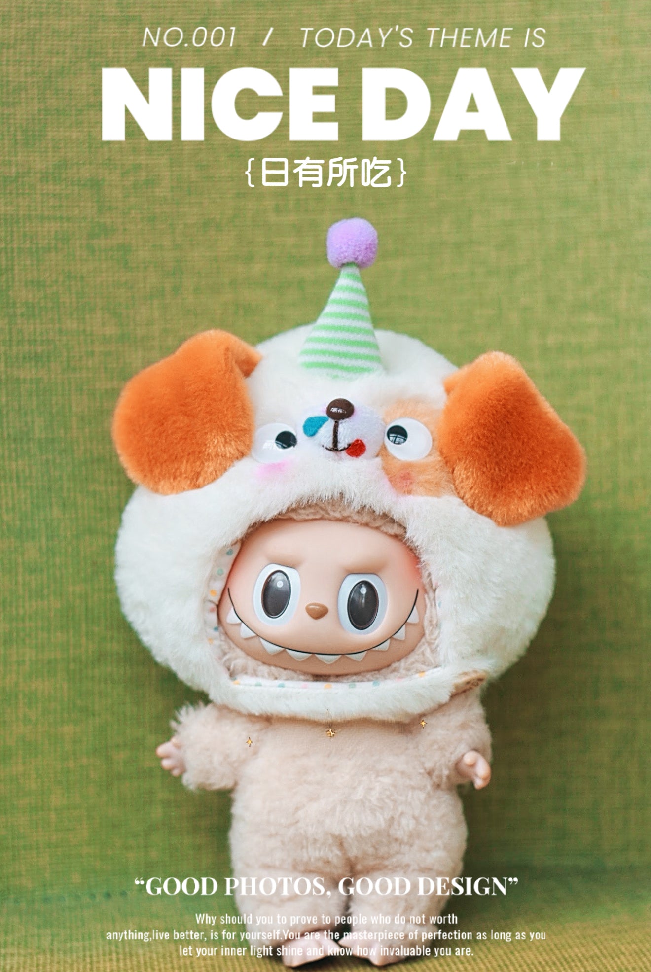 Doggie Headpiece For 17cm Labubu by Yelizi