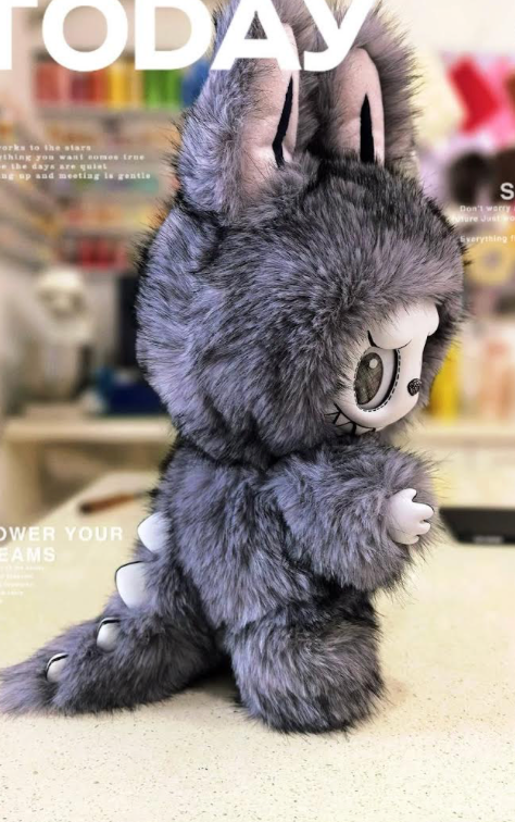 Custom Order Clown + Tail+ half red and half blue fur