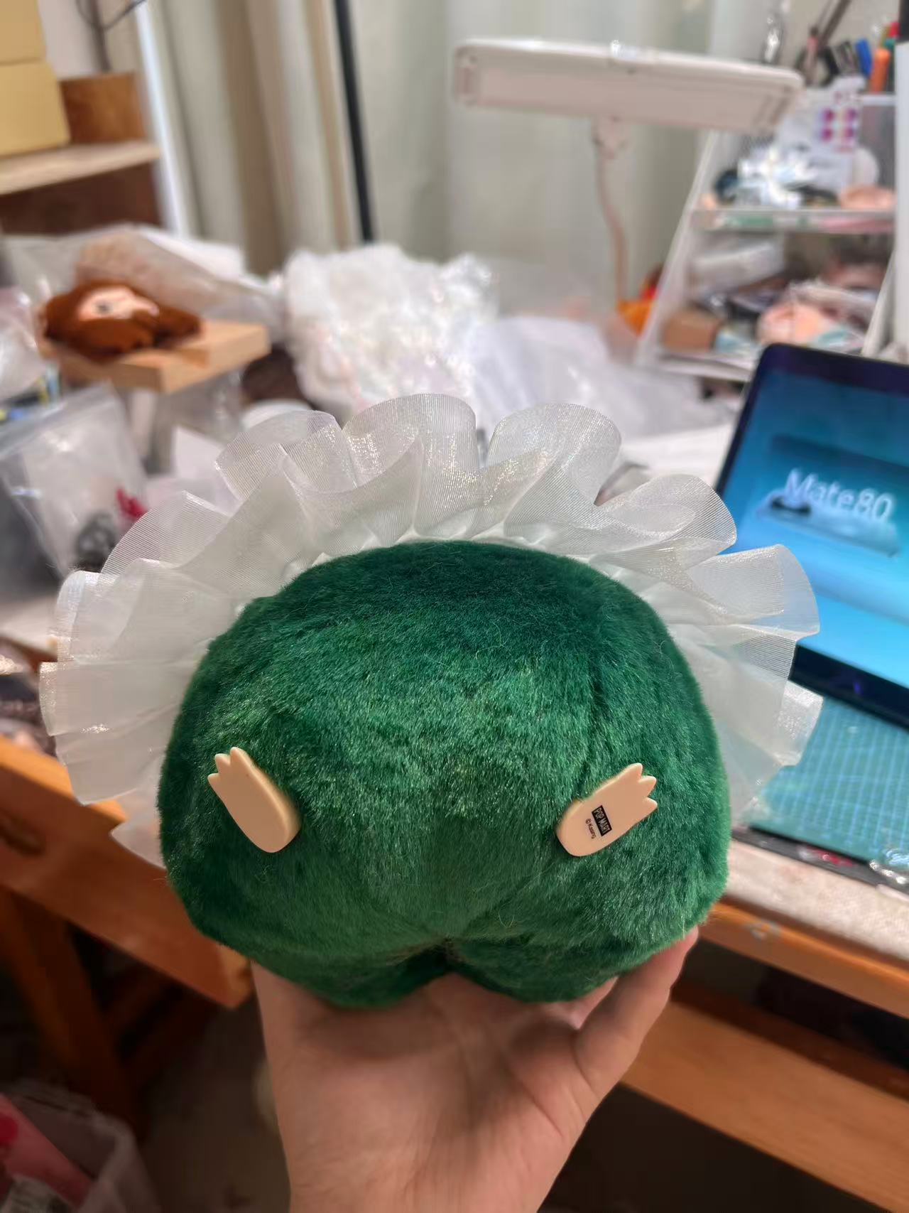 Green Fatbubu in a ballet tutu by Emo