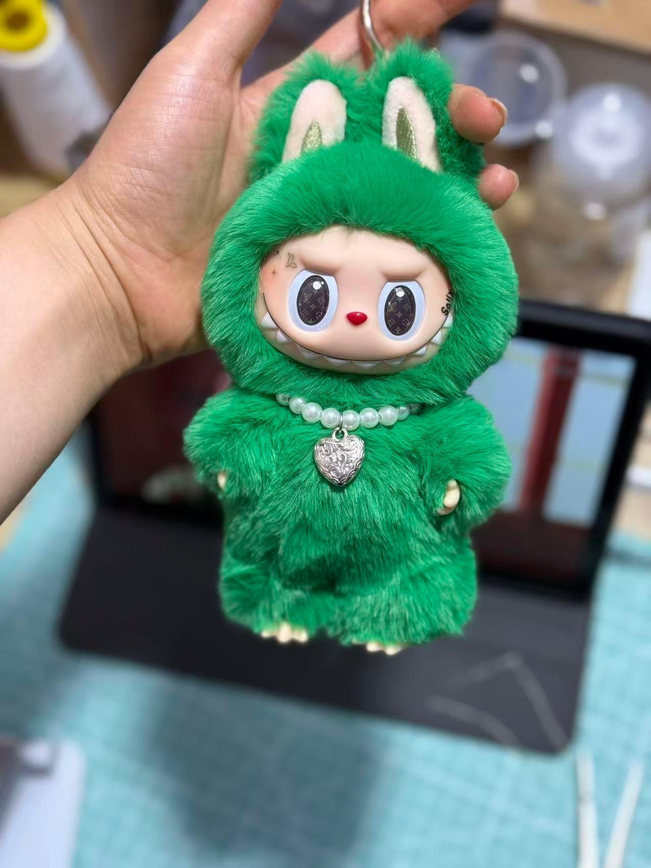 Custom Labubu x Green LV - Nuliliuliu