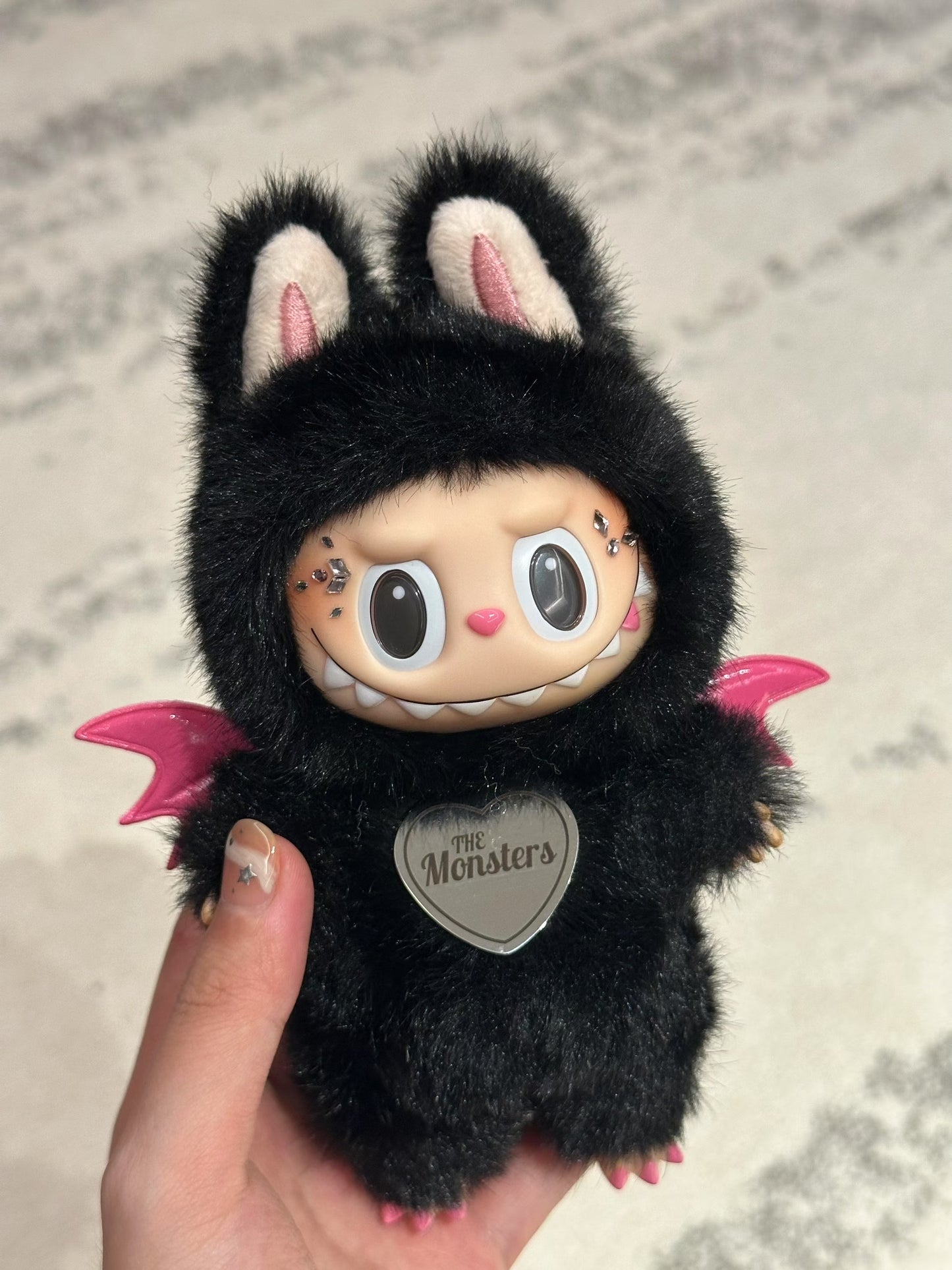 Custom Labubu Black Pink Diamonds - A Xing