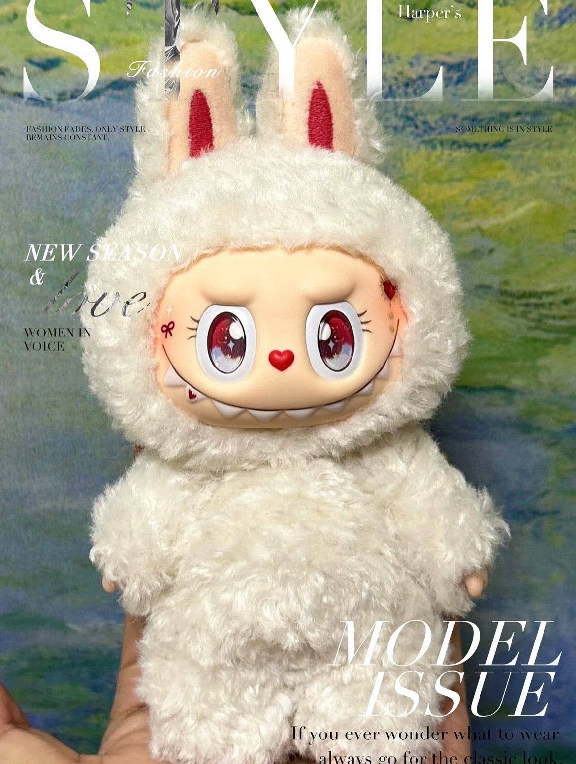 Custom Labubu White Red Ear-Jiaojiao