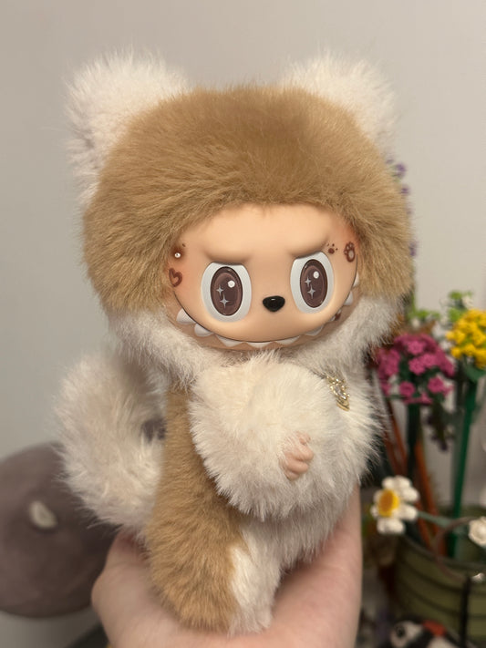 Brown Kitten & Doggie by April