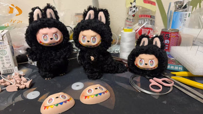 Custom Labubu Big into Energy Secret Black Version