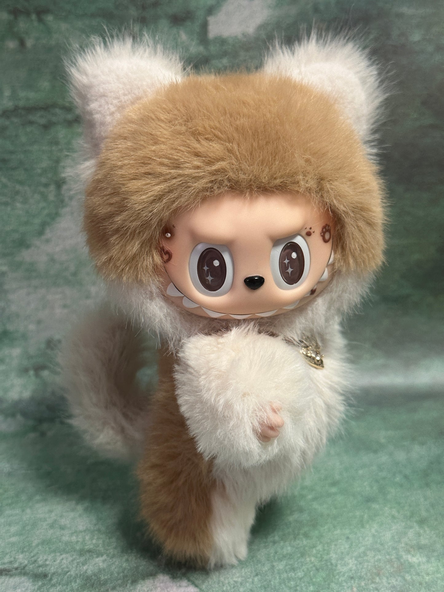 Brown Kitten & Doggie by April