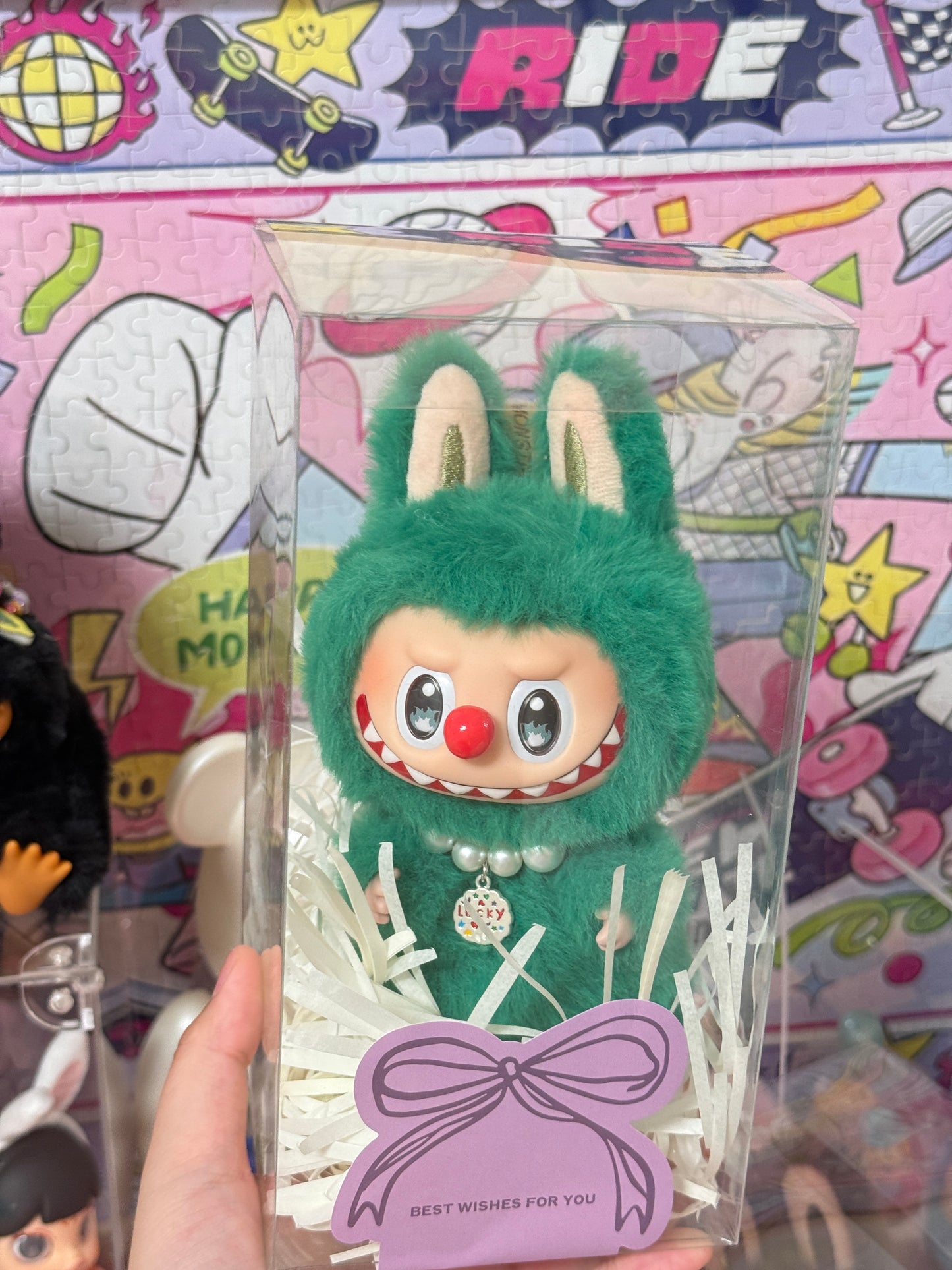 Custom Labubu Green Ganster Clown Version-Yaoyao