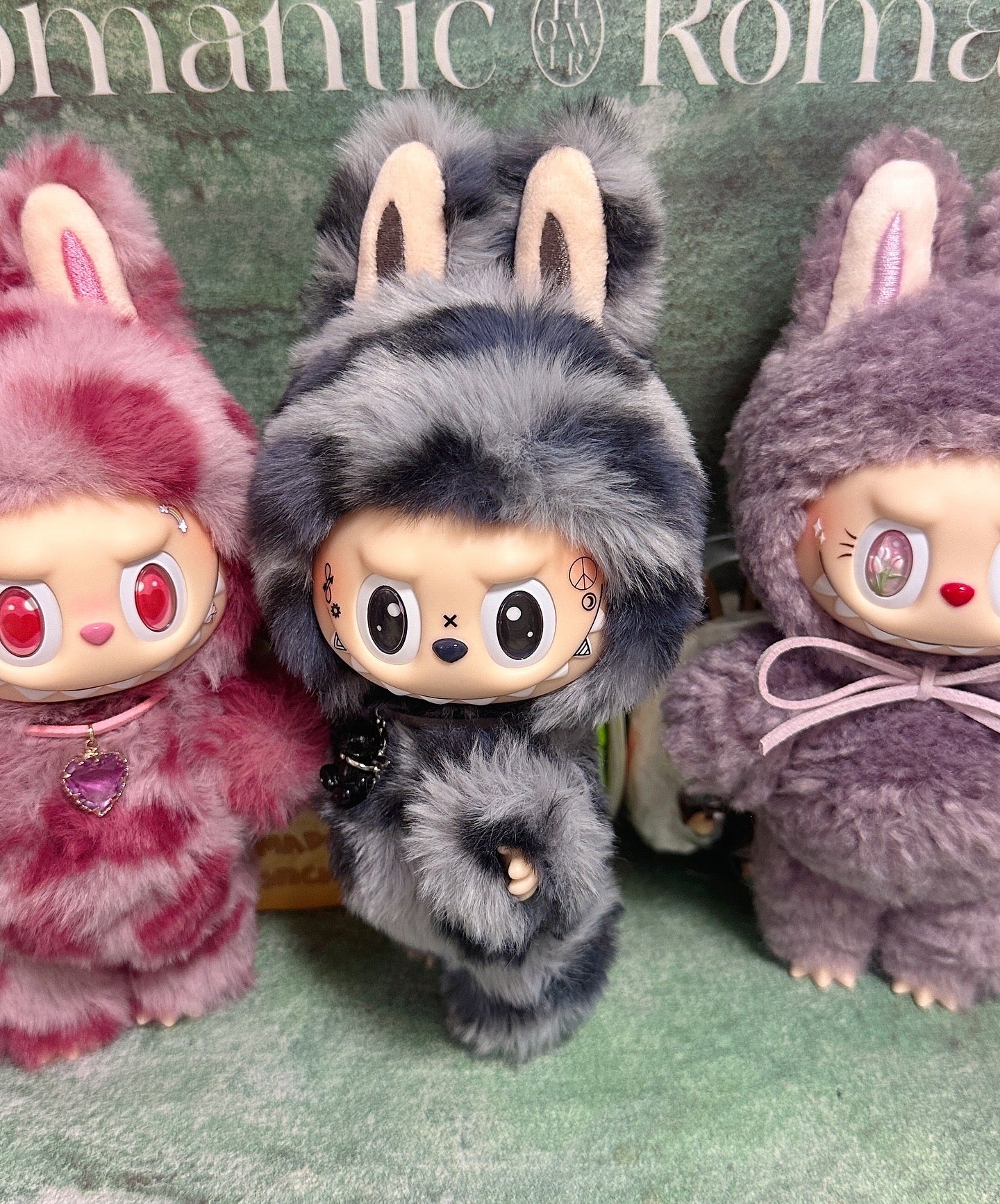 Custom Labubu Pink&Gray Leopard - April