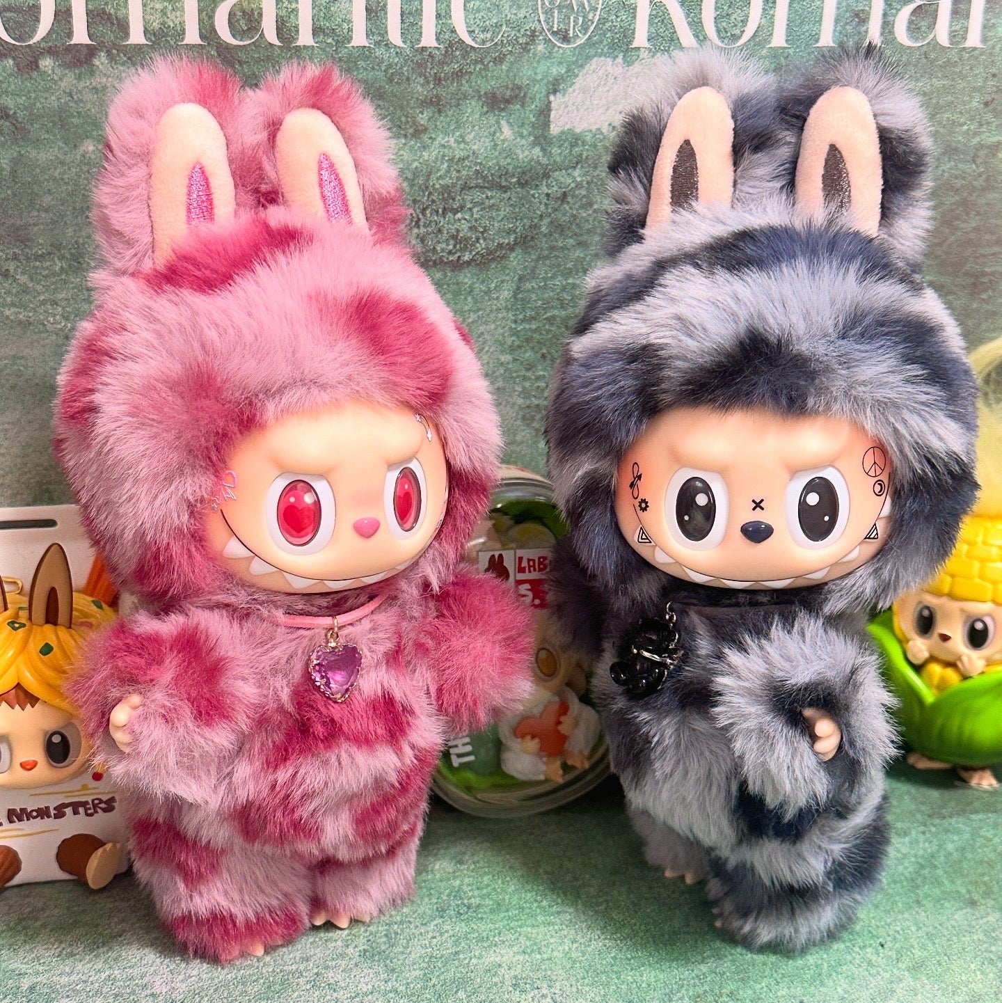 Custom Labubu Pink&Gray Leopard - April