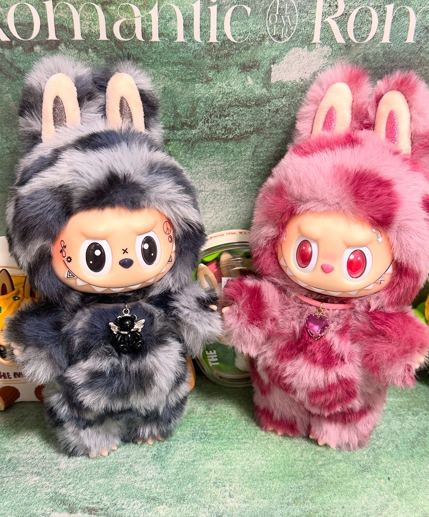 Custom Labubu Pink&Gray Leopard - April