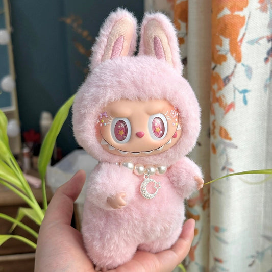 Custom Labubu Pink Mokoko Version-Yaoyao
