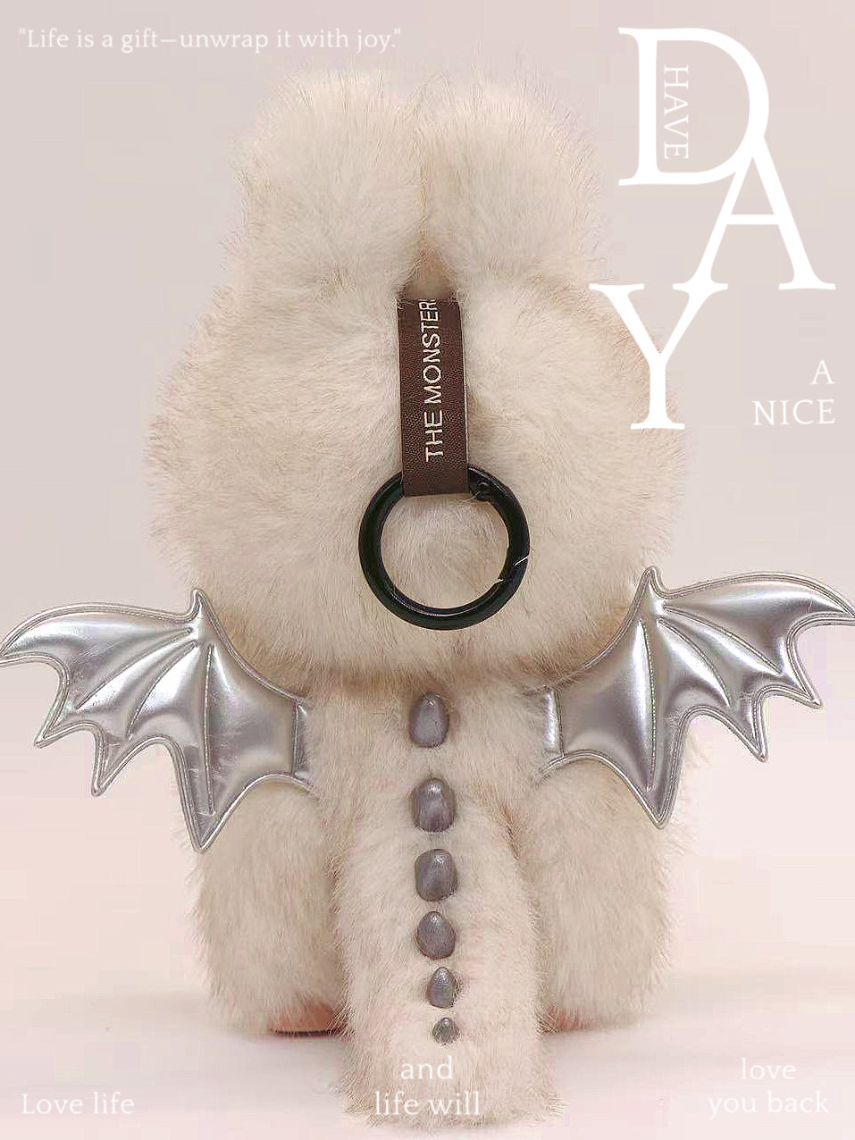 Custom Labubu Fluffy White-Jiangjiang