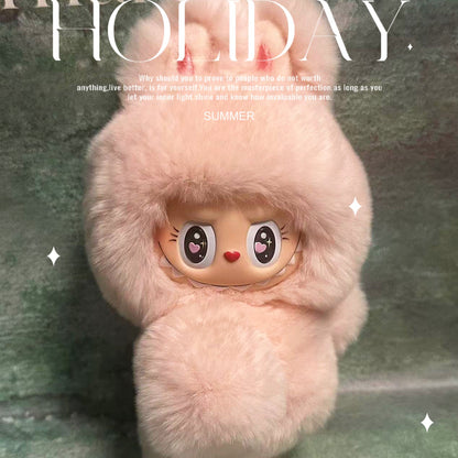 Custom Labubu Fluffy Pink-April