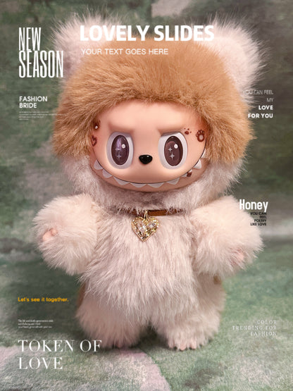 Brown Kitten & Doggie by April