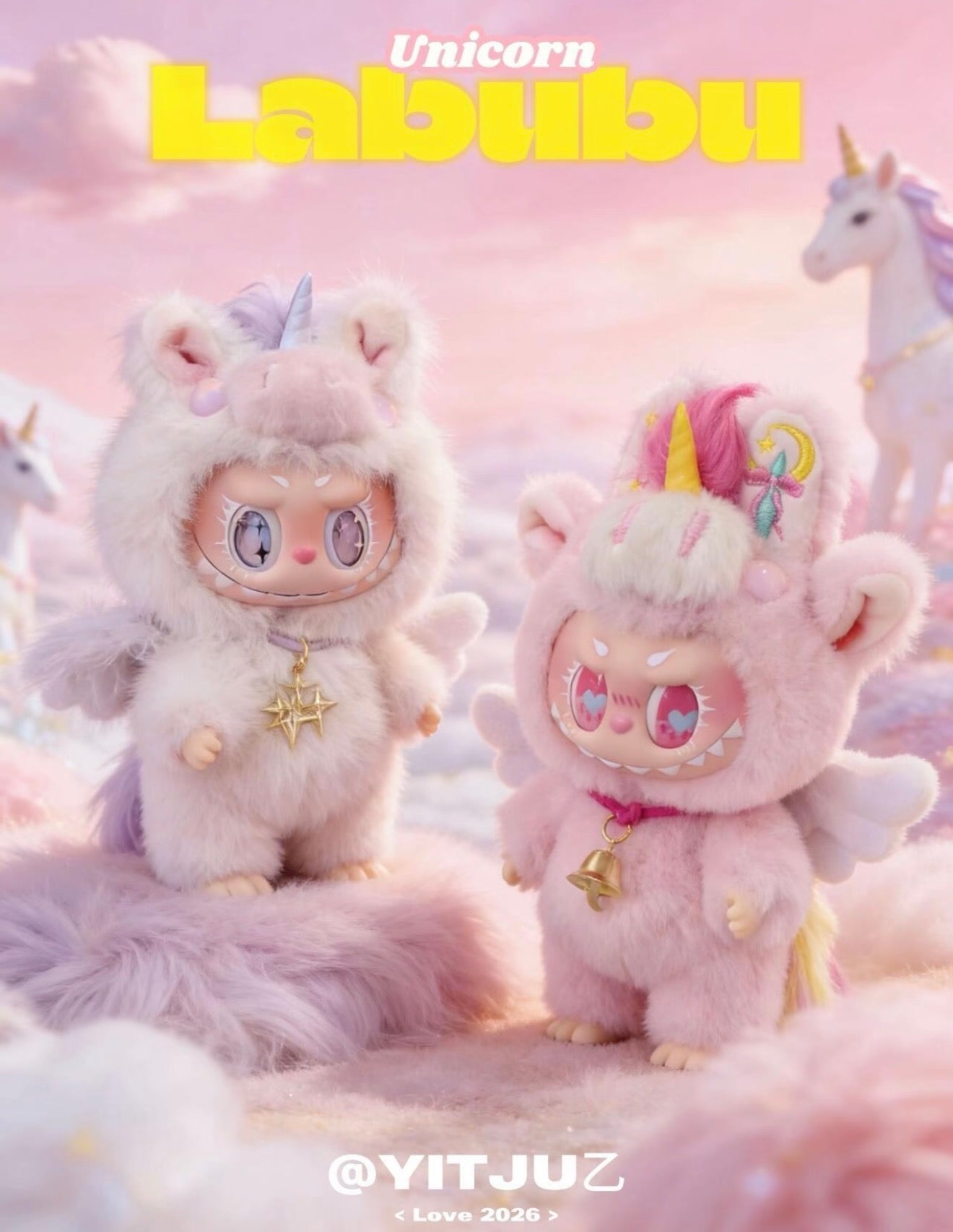 Pink and White Unicorn Pie by YIJUT