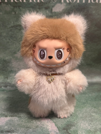 Brown Kitten & Doggie by April