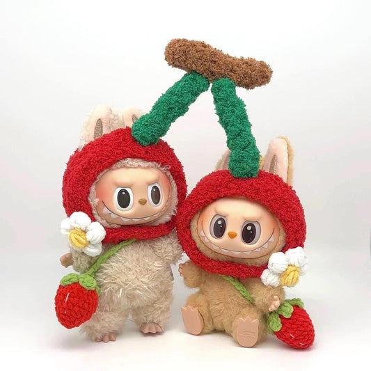 Custom Labubu Cherry Outfit - 100% Handmade