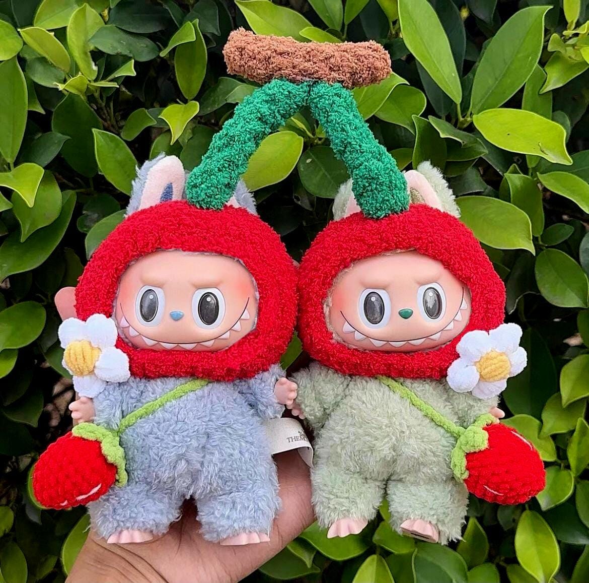 Custom Labubu Cherry Outfit - 100% Handmade