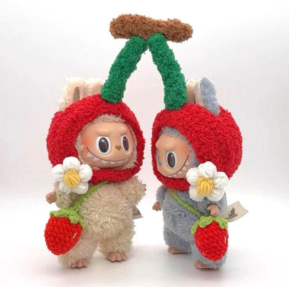 Custom Labubu Cherry Outfit - 100% Handmade