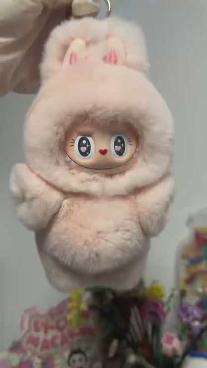 Custom Labubu Fluffy Pink-April