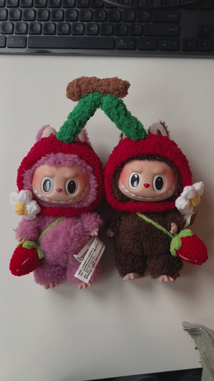 Custom Labubu Cherry Outfit - 100% Handmade