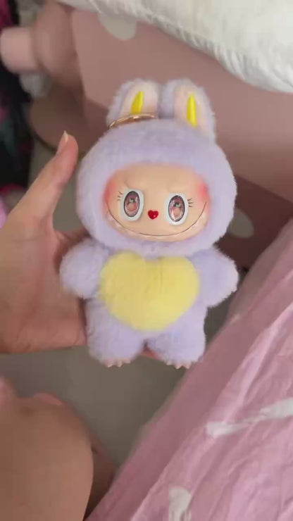 Custom Labubu Dark Pink Mokoko Version-Lin Xiaoxian